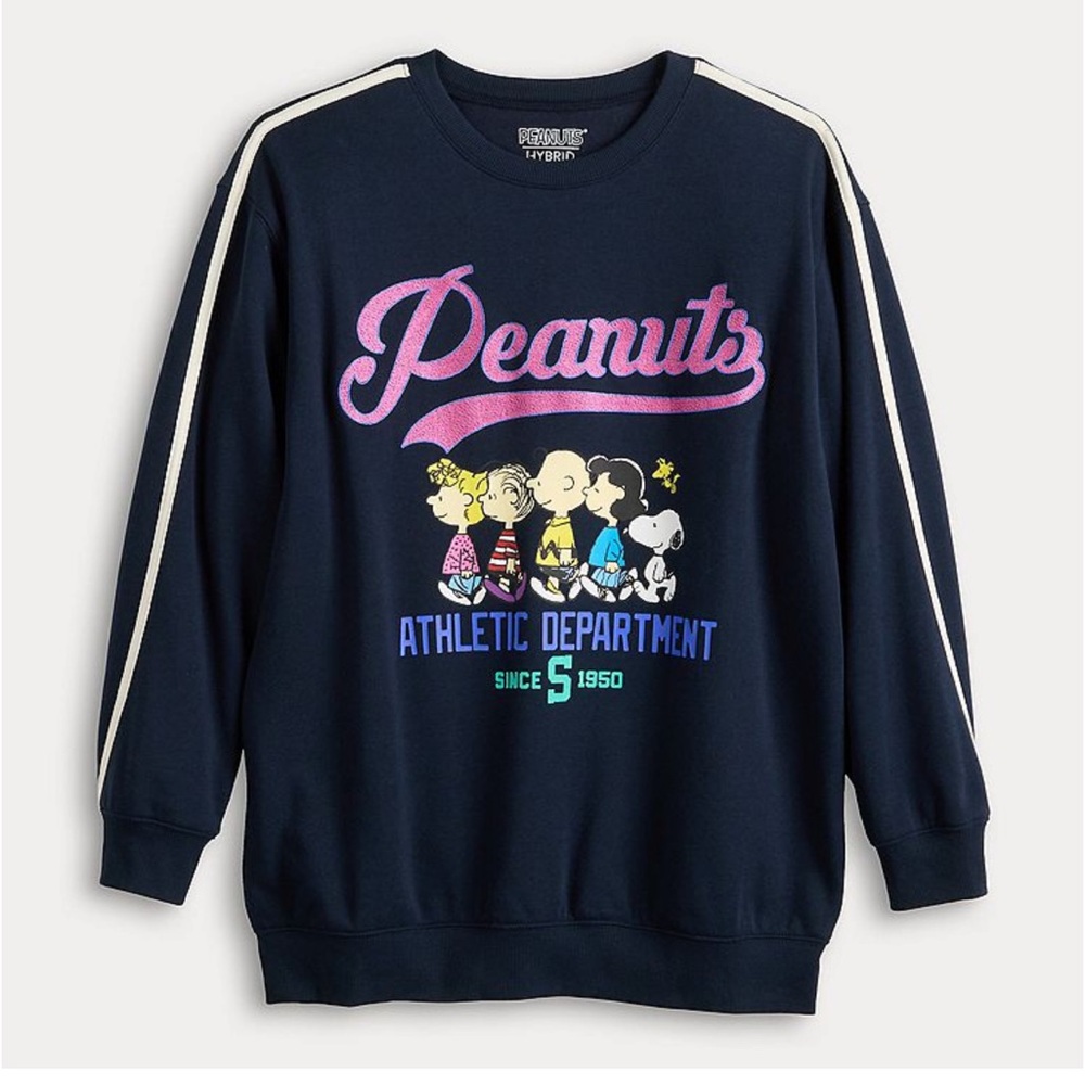 Peanuts Navy graphic fleece Sweatshirt size M